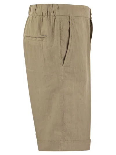 Shop Peserico Canvas Shorts In Beige