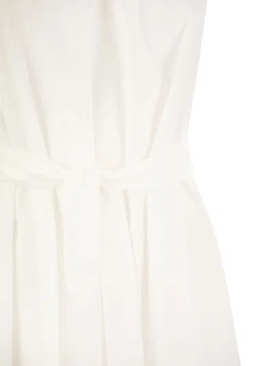 Shop Weekend Max Mara Fidato Cotton Poplin Dress In White