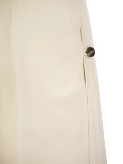 Shop Weekend Max Mara Affari1234 Sleeveless Cotton Dress In Ecru