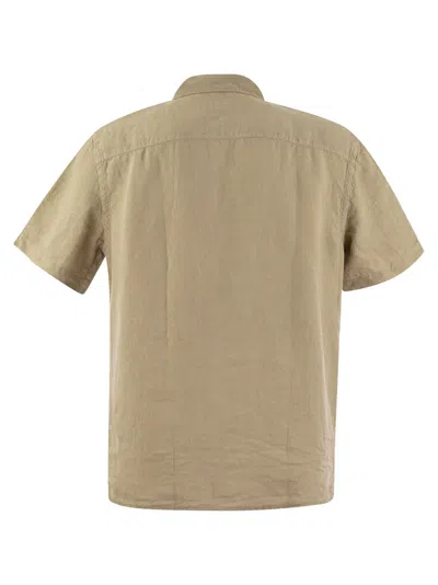 Shop Peserico Linen Shirt In Beige