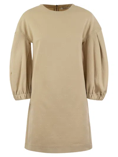Shop Max Mara Malia Short Jersey Dress In Ivory