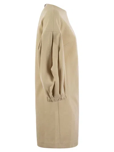 Shop Max Mara Malia Short Jersey Dress In Ivory