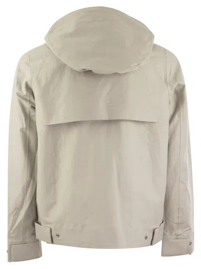 Shop K-way K Way Kaya Linen Blend 2 L Hooded Jacket In Beige