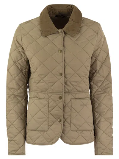 Shop Barbour Deveron Quilted Jacket In Beige