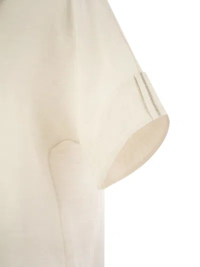 Shop Peserico Pure Linen Shirt In Cream
