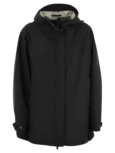 Shop Herno Laminar Parka With Hood In Black