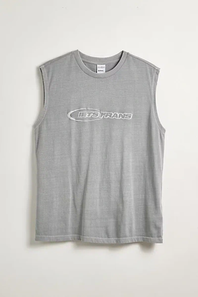 Shop Iets Frans . … Big Embroidery Tank Top In Grey At Urban Outfitters