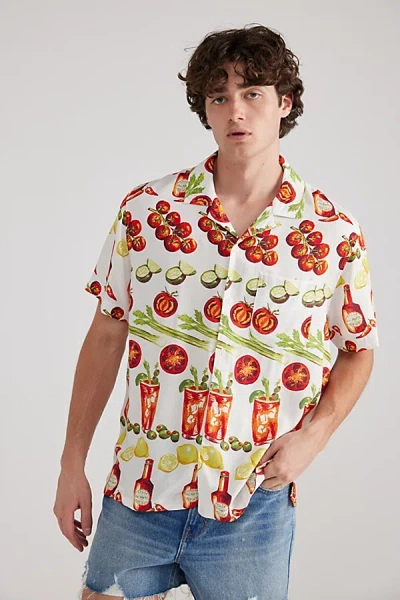 Shop Bdg Drinks Printed Short Sleeve Shirt Top, Men's At Urban Outfitters In Multicolor