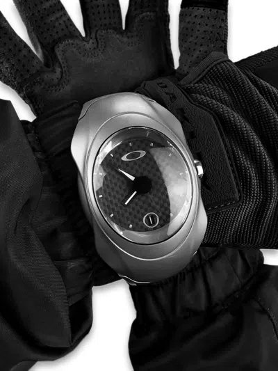 Pre-owned Oakley 1998  ‘timebomb' Titanium Carbon Fiber Wristwatch In Black