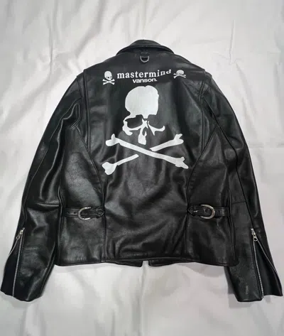 Pre-owned Mastermind Japan X Vanson Leathers Mastermind Japan X Vanson Bikers Jacket In Black