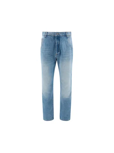 Shop Balmain Jeans In Bleu Jean