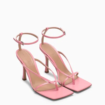 Shop Bottega Veneta Squared Toe Strappy Sandals In Blossom