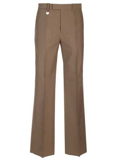 Shop Burberry Tailored Trousers In Brown