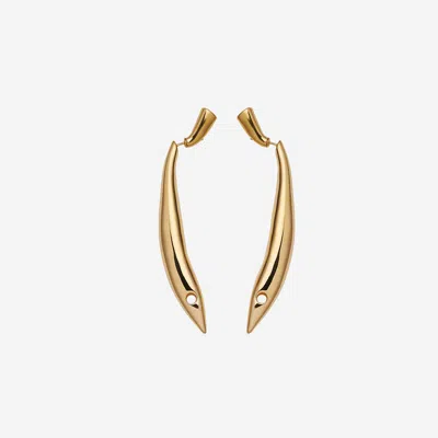 Shop Bottega Veneta Polished Earrings In Golden