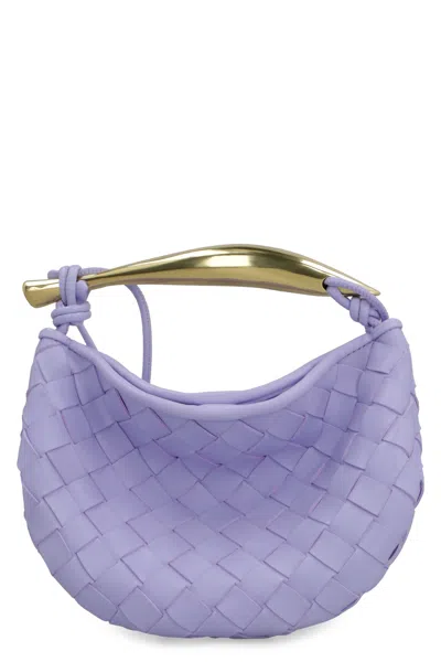 Shop Bottega Veneta Leather Crossbody Bag In Lilac