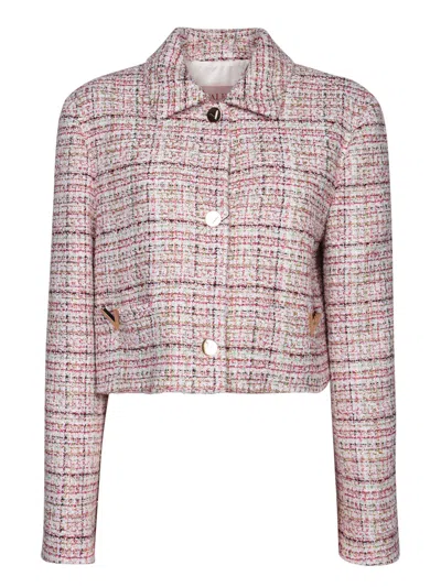 Shop Valentino Lurex Thread Detail Jacket In Multi