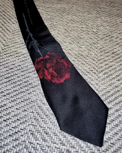 Pre-owned Yohji Yamamoto S'yte Rose Necktie In Black