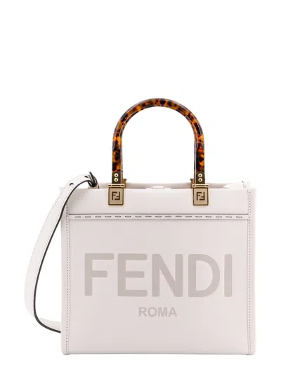 Shop Fendi Sunshine Handbag In White