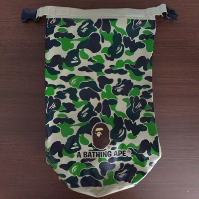 Pre-owned Bape A Bathing Ape Dry Bag Camouflage