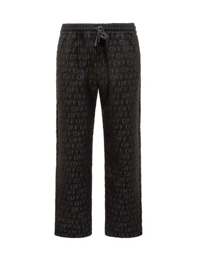 Shop Off-white Knitted Trousers In Black