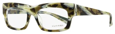 Shop Alain Mikli Unisex Robel Eyeglasses A03101 002 Brown Tortoise Horn 54mm In Green