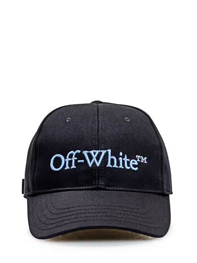 Shop Off-white Bookish Curved Peak Baseball Cap In Black Plac