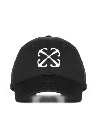 Shop Off-white Arrow Baseball Cap In Black White