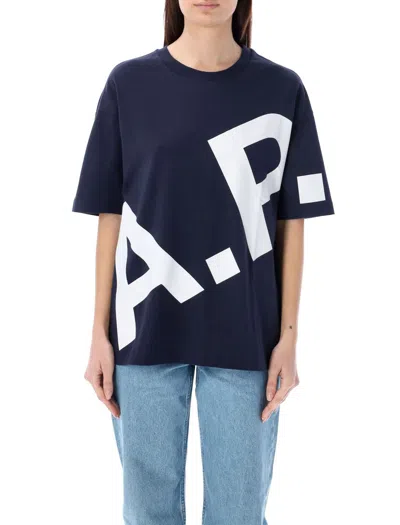 Shop Apc A.p.c. Lisandre T-shirt In Dark Navy