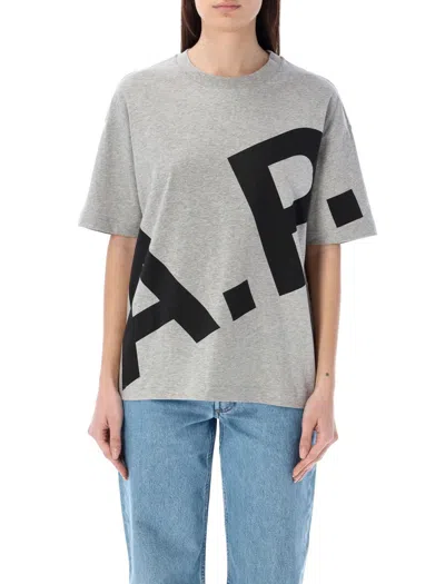 Shop Apc A.p.c. Lisandre T-shirt In Heathered Grey