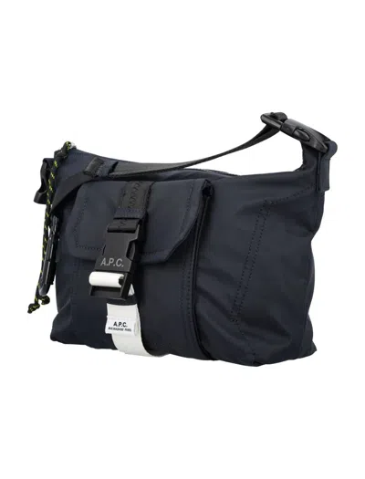 Shop Apc A.p.c. Treck Shoulder Bag In Navy