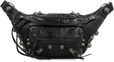 Shop Balenciaga Le Cagole Men Leather Belt Bag In Black