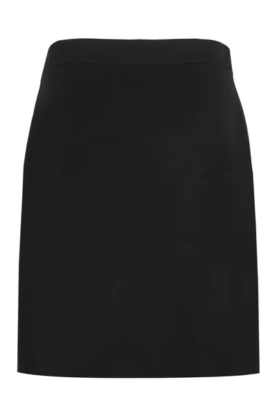 Shop Hugo Boss Boss Asymmetric Wrap Skirt In Black