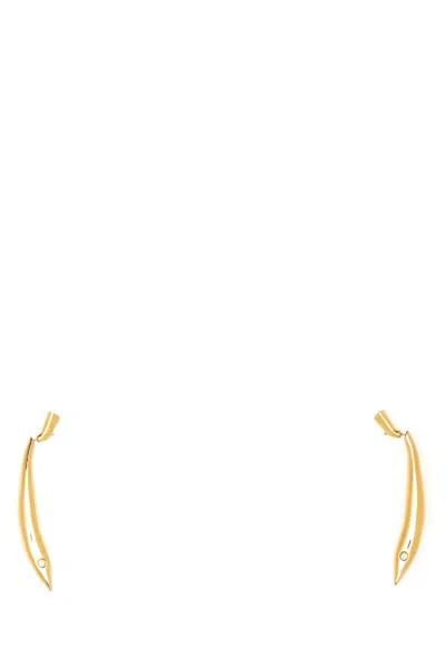 Shop Bottega Veneta Earrings In Silver/yellowgold