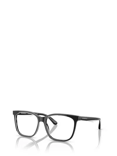 Shop Emporio Armani Eyeglasses In Shiny Black / Top Crystal