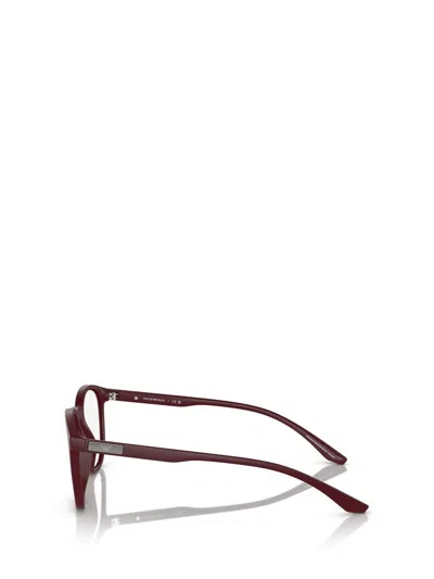 Shop Emporio Armani Eyeglasses In Matte Bordeaux