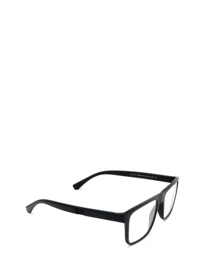 Shop Emporio Armani Eyeglasses In Matte Black
