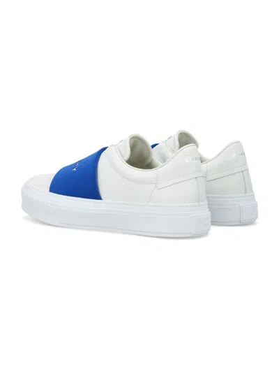Shop Givenchy City Sport Sneakers In White/blue