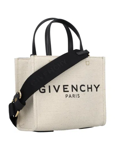 Shop Givenchy G-tote Mini Bag In Beige/black