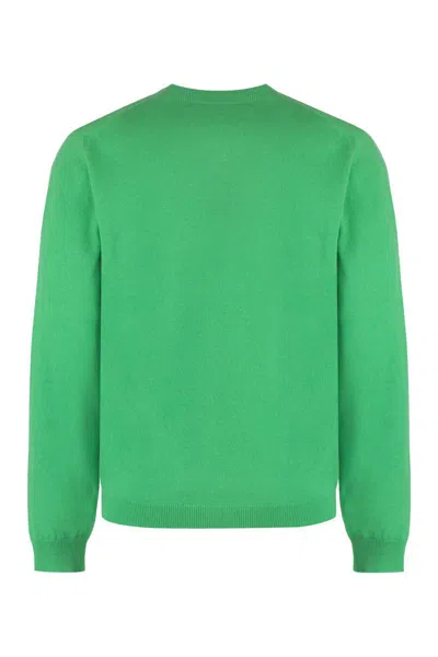 Shop Gucci Cashmere V-neck Sweater In Green