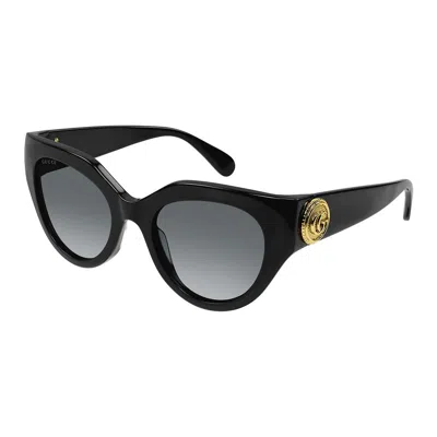 Gucci Gg1408s 001 Butterfly Sunglasses In Black