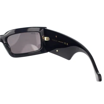 Gucci Gg1425s 001 Rectangle Sunglasses In Black