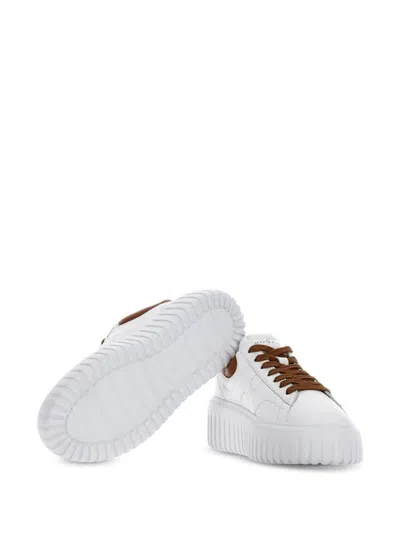 Shop Hogan ' H-stripes' Sneakers In White