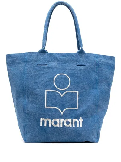 Shop Isabel Marant Printed Tote Bag In Blue