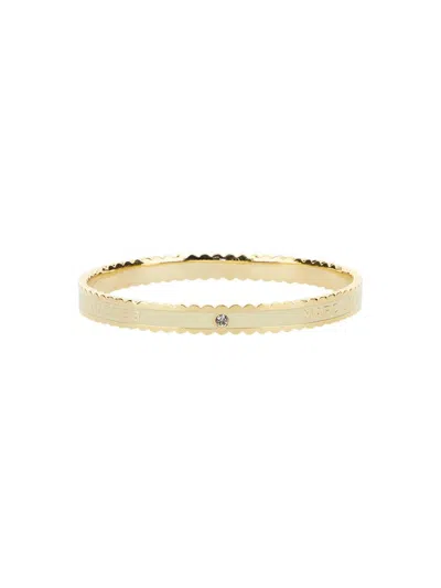 Shop Marc Jacobs The Medallion Bracelet With Logo In Ivory