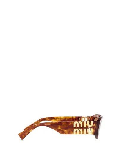 Shop Miu Miu Eyewear Sunglasses In Havana