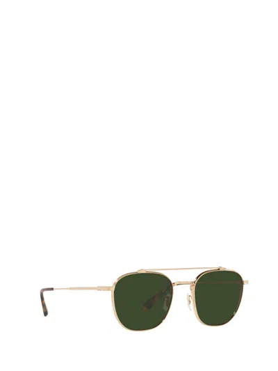 Shop Oliver Peoples Sunglasses In Brushed Gold