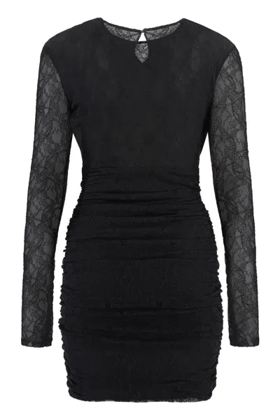 Philosophy Di Lorenzo Serafini Lace Dress With Cut-out Detail In Black