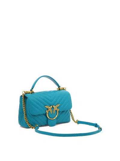 Shop Pinko "mini Lady Love Puff" Handbag In Blue