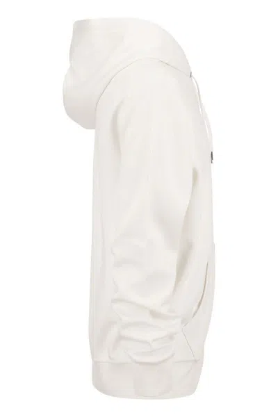 Shop Polo Ralph Lauren Hooded Sweatshirt In White