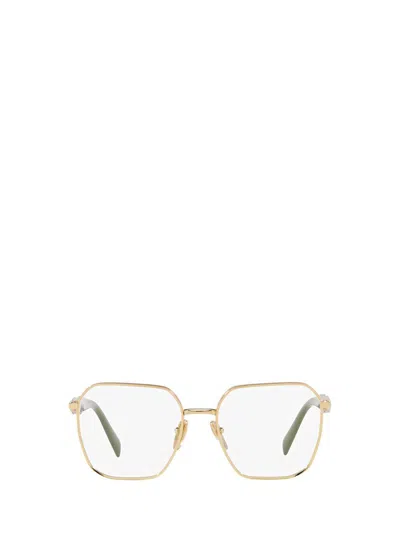 Shop Prada Eyewear Eyeglasses In Gold